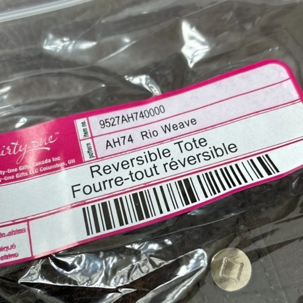 Thirty-one reversible tote bag purse faux vegan leather - Picture 3 of 5